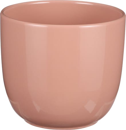 Mica Decorations Plantenpot/bloempot Tusca - Lichtroze - keramiek - glans - D14.5/H14 cm