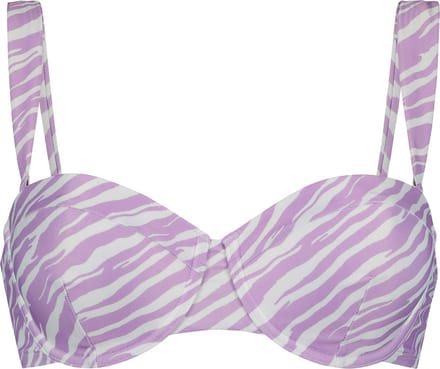 Hunkemöller Dames Badmode Voorgevormde beugel bikinitop Zebra - Paars - maat E85