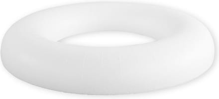 Piepschuim ring/krans - plat - wit - 35 cm - styropor - hobby figuren - DIY - materialen - knutselen