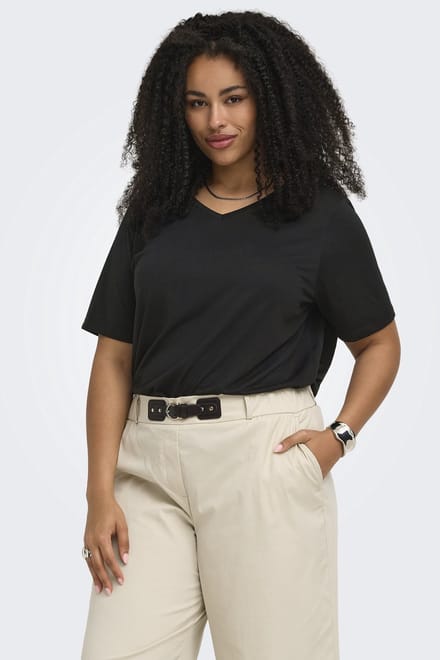 ONLY CARMAKOMA - CARCORAL S/S V-NECK TEE JRS - Meisjes - T-shirts