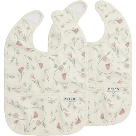 Meyco Baby Flower Slab Met Opvangbakje - 2-pack - Multicolour