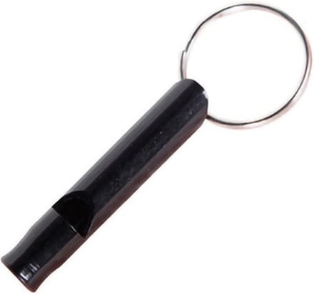 Sleutelhanger met fluitje - Zwart