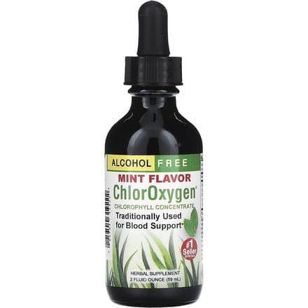 Herbs Etc., ChlorOxygen, Chlorofyl Concentraat, Alcoholvrij, Munt Smaak, 2 fl oz (59 ml)