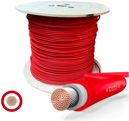 Zonnepaneel Kabel 6 mm² H1Z2Z2-K per Meter Rood Zwart Blauw