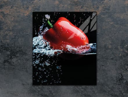 TMK ArtDeko - Serie - Snijplank - Glas - 45x52cm - Paprika