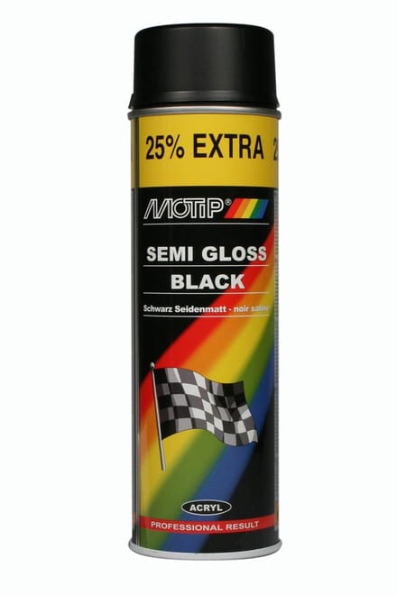 Motip Zijdeglans Acryllak Zwart - 500 ml