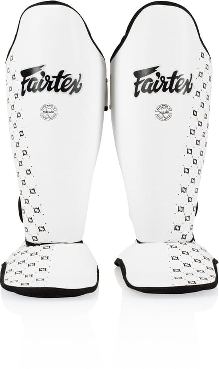 Fairtex SP5 Competition Scheenbeschermers – Maat S – Wit – Kickboksen, Muay Thai & MMA