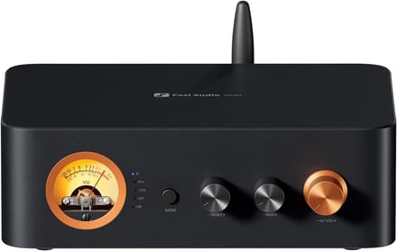 Fosi Audio MC351 2.1 Kanaals Versterker met DAC - Vintage VU Meter - Ontvanger met Bluetooth en USB/OPT/COAX