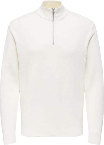 ONLY&SONS - ONSPHIL REG 12 STRUC HALF ZIP KNIT NOOS - Heren - Gebreide truien