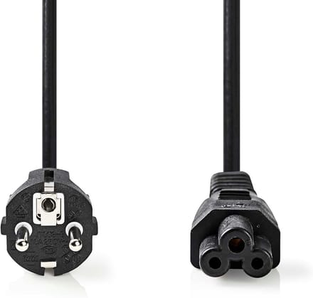 Netwerkkabel met Schuko stekker naar IEC-320-C5 - 5 Meter Zwart