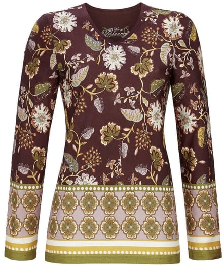 Ringella pyjamashirt bloemenpatroon rood