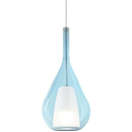 Ideal Lux hanglamp Kalique 3, blauw, Ø 18 cm, kunststof