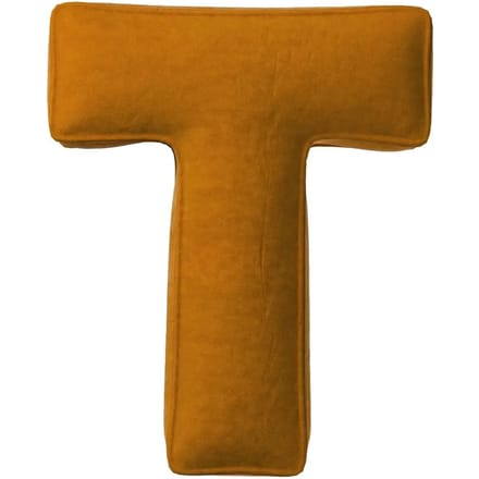 Kussen letter t Yellow Tipi Posh Velvet