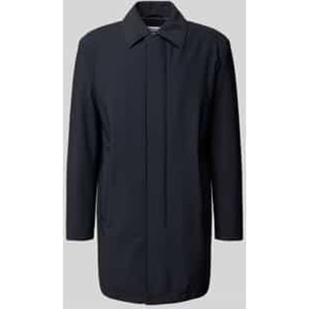 Regular fit lange jas met platte kraag, model 'NARO'