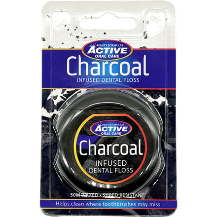 Beauty Formulas Charcoal Infused Dental Floss 50 m 1 st