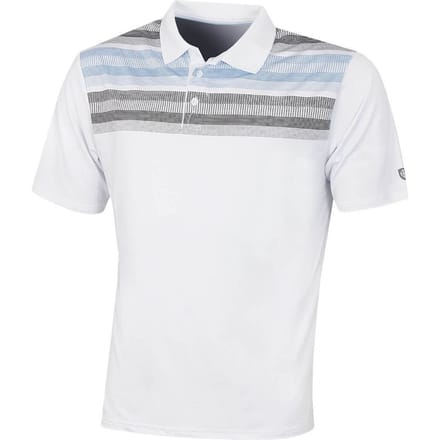 Island Green Matrix Print Heren Wit Golf Poloshirt