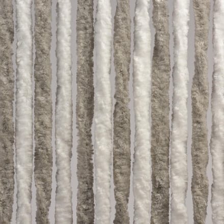 Luxe Kattenstaart Vliegengordijn - 100 x 220cm - Wit/Grijs Gestreept
