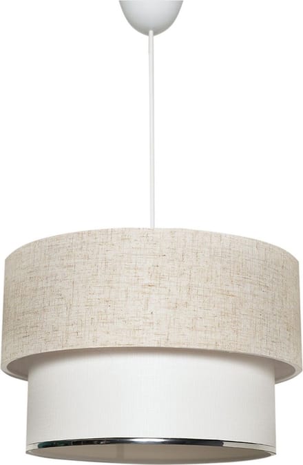 Verlichting - Kroonluchter Creme Wit Metaal 30x30x65cm - LunaRose - Stijlvolle Verlichtingsoplossing