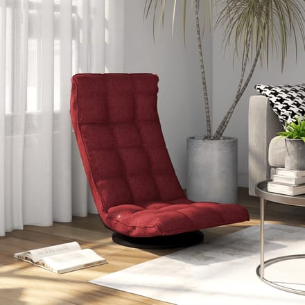 vidaXL Chaise de sol pivotante Rouge bordeaux Tissu