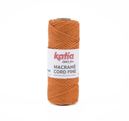 Katia Macramé Cord Fine - 209 Roest - Gerecycled Katoenmix Garen