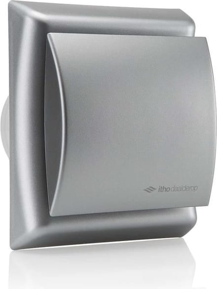 Itho Daalderop badkamerventilator Ø 100 mm- mat zilver met timer BTVZ-N211 T