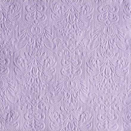 Servetten Luxe - 45x stuks - 33 x 33 cm - lila - barok patroon - 3 laags