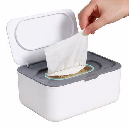 Somstyle Tissuebox Houder - 19 x 13 x 7.5 CM - Billendoekjes Box - Wipe Box - Wit / Grijs