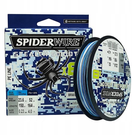 Spiderwire Stealth Smooth8 Vislijn 0.23mm 150m Blauw Camo