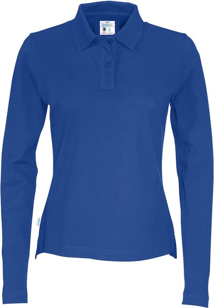 Cottover POLO PIQUE LONG SLEEVE LADY - GOTS GECERTIFICEERD 141017 - Blauw - M