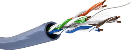 Pro CAT 6a network cable U/UTP blue 50 m - CU AWG - Blauw - 50m