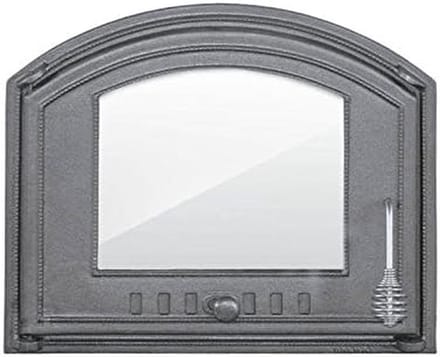 Oven Deur - Broodoven Deur - Buiten Koken - Gietijzeren Constructie - 485 mm Breed - Zwart