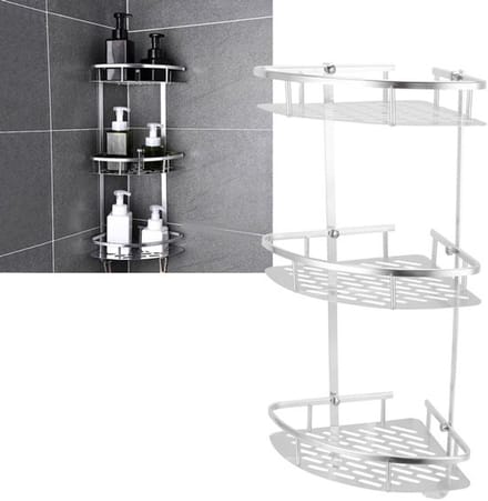 Allecto - Hoekdoucheplank - Douche Organizer - Duurzaam