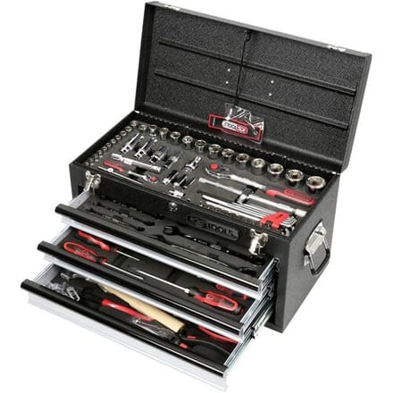 KS TOOLS 1/4"+1/2" CHROMEplus universele gereedschapset 99-delig. GEAR - 918.0100