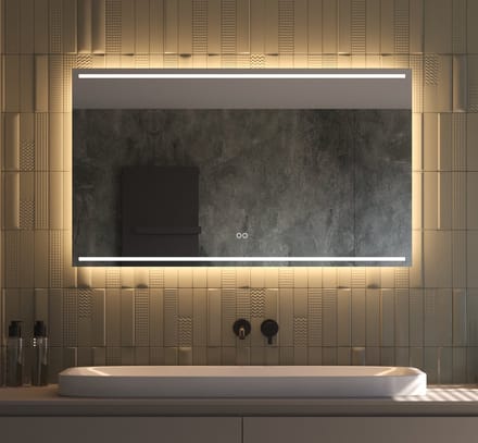 Schaere - Badkamerspiegel - LED Verlichting - Spiegel Verwarming - Touch Sensor - Dimfunctie - 120x70 cm