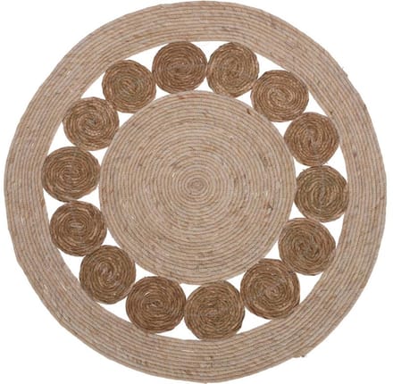 Vloerkleed gevlochten rond Ø80cm