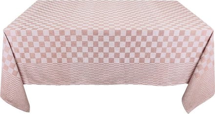 Treb Horecalinnen Tafelkleed Beige en Wit Geblokt 140x200cm - Treb WS