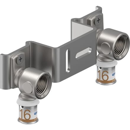 Uponor S-Press Smart Aqua muurplaatbeugel - 1/2 binnendraad x 16 x 120 mm pers