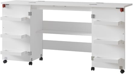 Vicco Carmen Naaitafel – 160 x 80.2 cm met 6 legplanken Wit