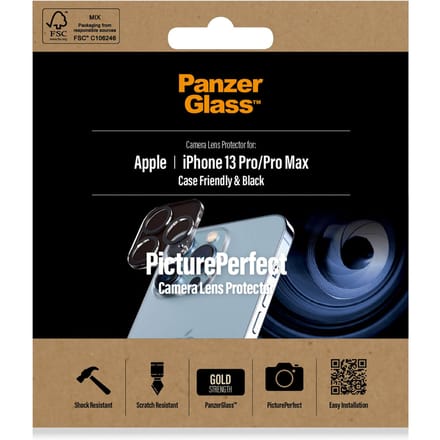 PanzerGlass Screenprotector geschikt voor Apple iPhone 13 Pro Glazen | PanzerGlass PicturePerfect Camera Protector - Case Friendly