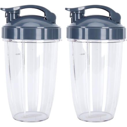 24OZ Transparante Blenderbeker Container Deksel Set Vervanging Geschikt voor 600W 900W Sapcentrifuge gray