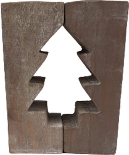 Kaarsenhouder - Bruin - 15 x 6 cm - Set van 2 - Kaars - Verlichting