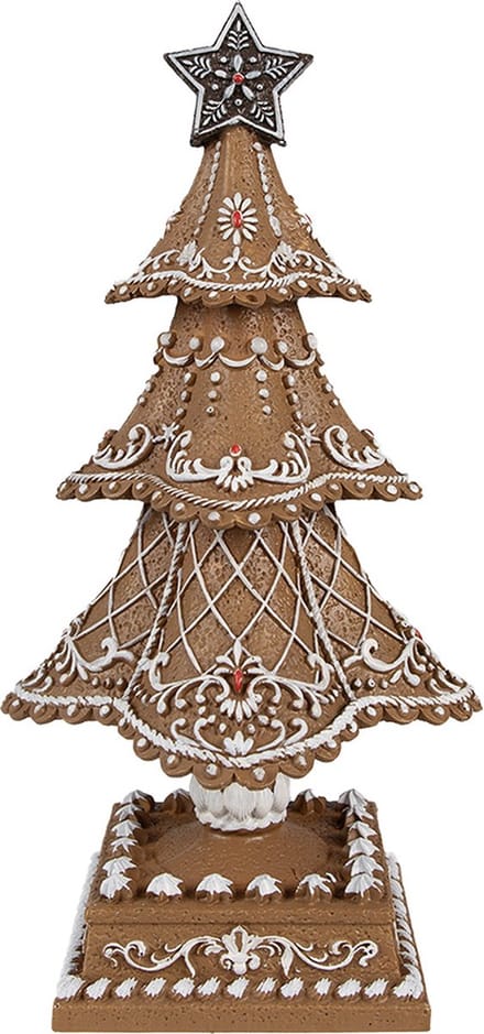 Clayre & Eef Kerstdecoratie Kerstboom Bruin Kunststof