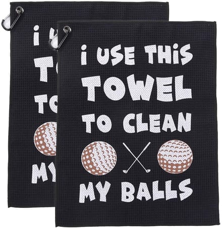 Dailygoods- Golfhanddoek 2 Stuks - Grappige Gag Cadeau