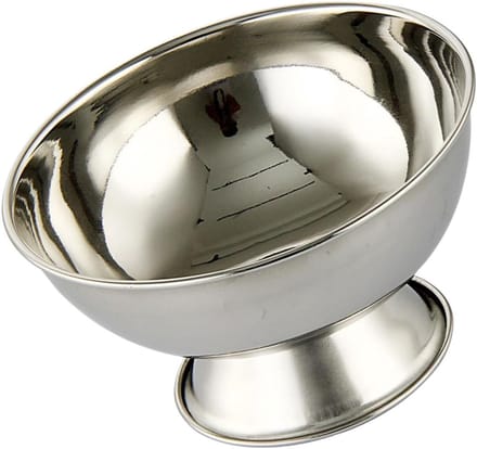 Scheerkom - Scheerschuimkom Baardkom - Thuis Scheren - Met Stabiele Voet - 11 x 6.3 cm - Zilver