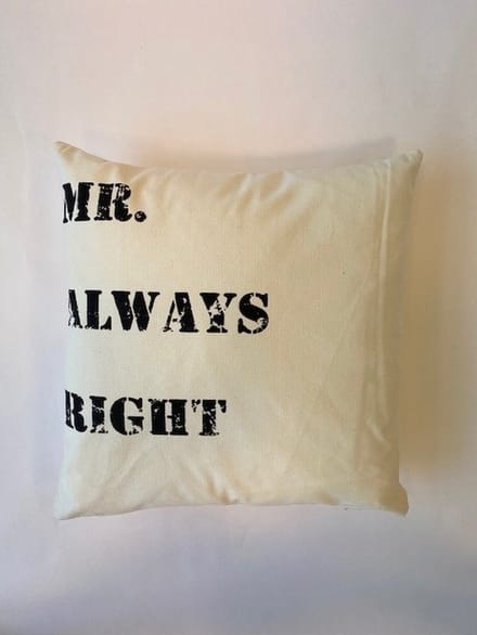 Kussenhoes katoen wit 45x45 cm Mr Right