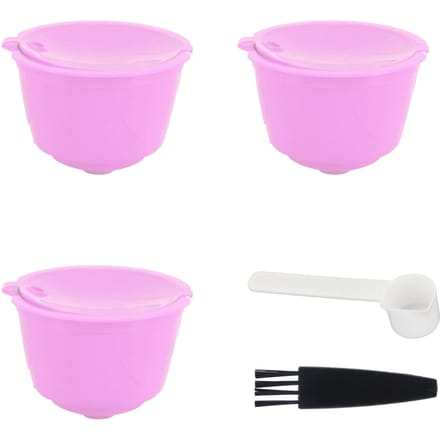 Herbruikbare Capsules Set Navulbare Koffiefilter Cup Pod voor DOLCE GUSTO Koffiemachine(Paars 3 paars