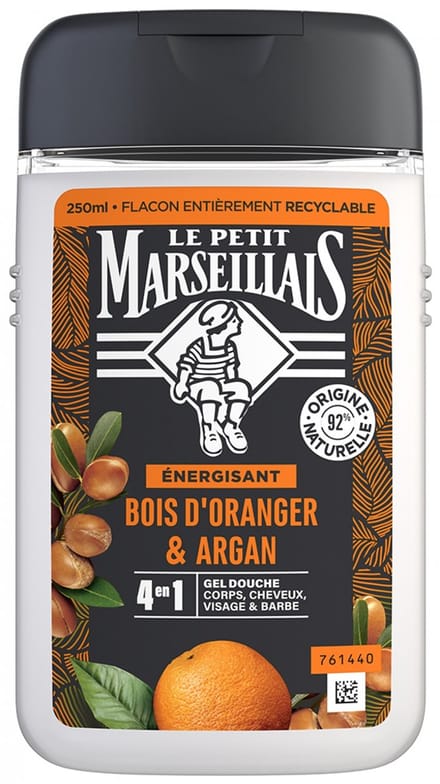 Le Petit Marseillais Energizing 4in1 Shower Gel Sinaasappelhout & Argan 250 ml