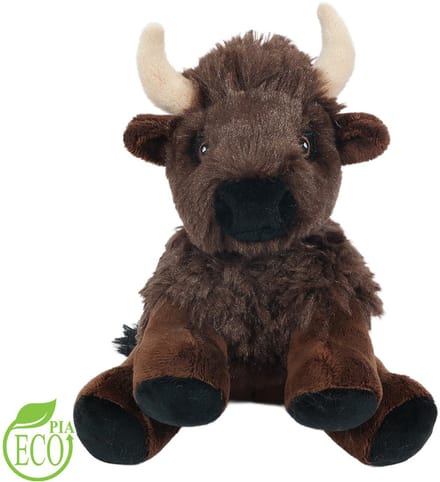 PIA Soft Toys-Pluche Knuffeldier Bizon ECO 17 cm: 100% Ecologisch, 100% Lief