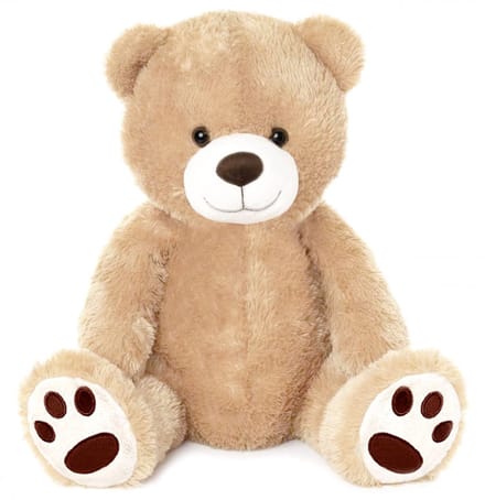 Grote pluche knuffelbeer beige 100 cm