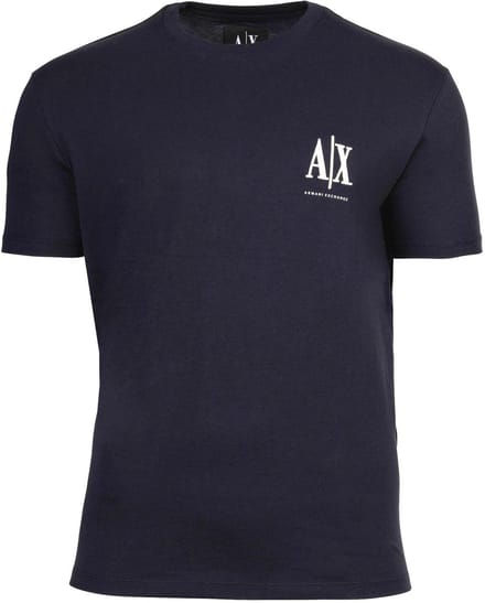 Printed Short Sleeve Round Neck T-shirt - Blue Shirts